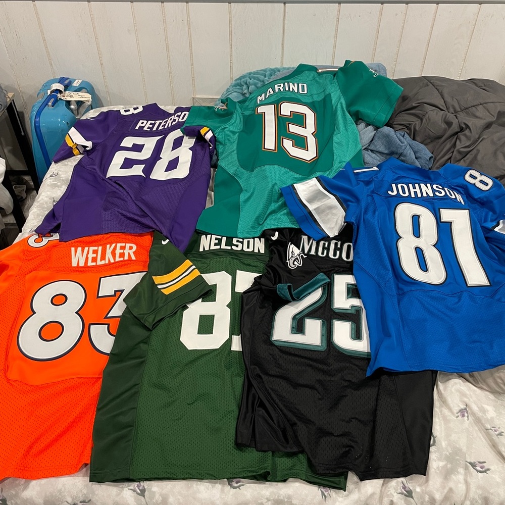 Lot of stitched NFL jerseys